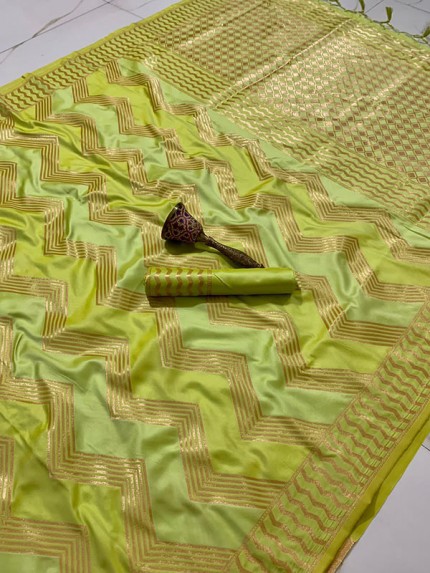 Superb Look Silk mina zari with weaving work Saree