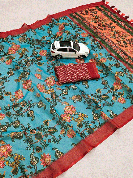 linen saree collection