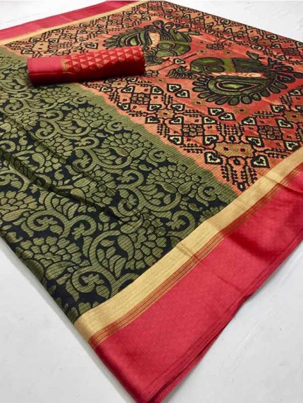 Latest Modern Look MultiColor  Soft Braso On Kota Silk With Kalamkari Rich Pallu