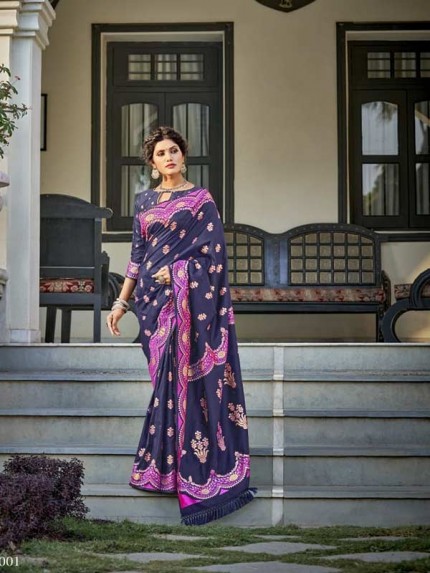 Stylish Look  Pure Silk Guaranteed Fabric with Designer colored Zari weaving
