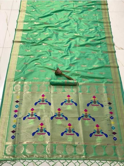 Fabulous Pure Silk Pure Kanchipuram Full Body Weaving Saree 